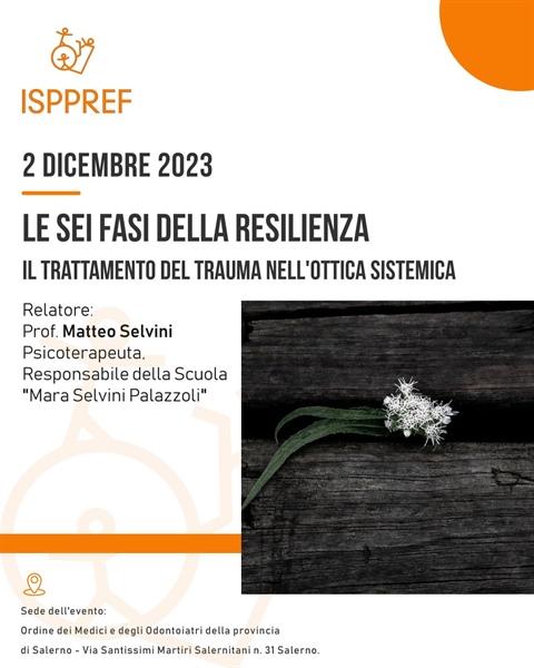 Le sei fasi della resilienza. Relatore Prof. Matteo Selvini 02.12.2023 Ordine dei Medici di Salerno