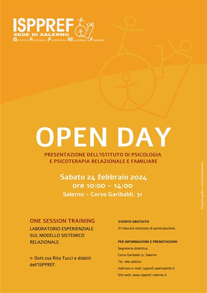 OPEN DAY presentazione del Corso di Specializzazione in Psicoterapia 24/02/24