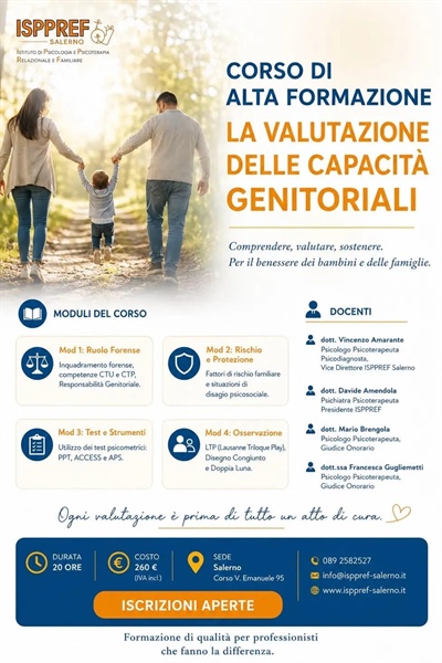 Corso "La Valutazione delle Capacità Genitoriali" 31.10.2026